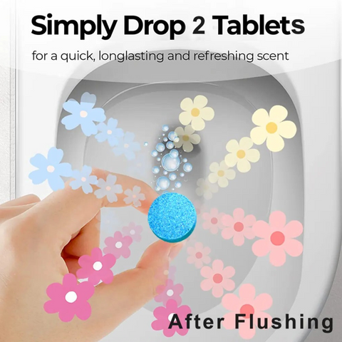 Scented Floor and Toilet Cleaning Tablets, 300 pcs - Citric Acid Formula